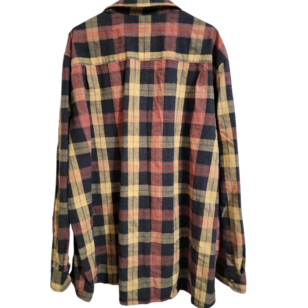 The Foundry Curry Plaid Long Sleeve Flannel Shirt 2XLT - Picture 3 of 5